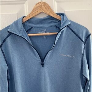 Vineyard Vines Light Blue Half-Zip Top